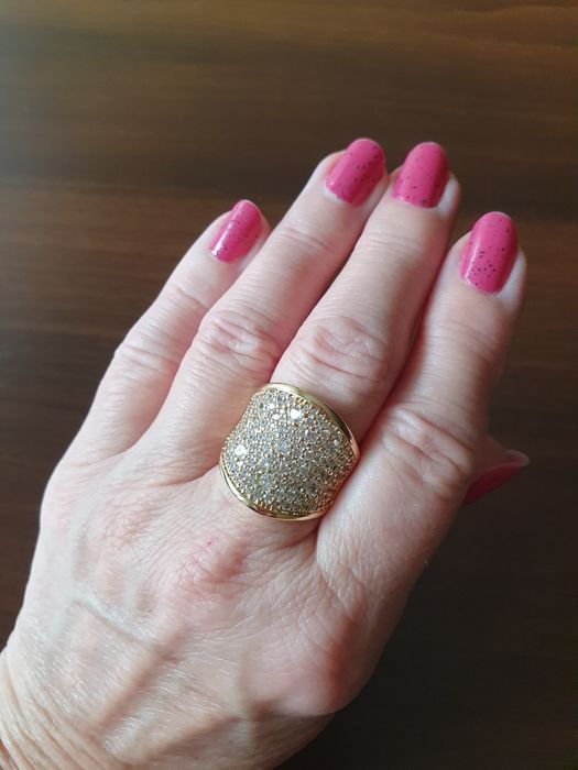 Szeroka obrączka w kolorze złota  -  17