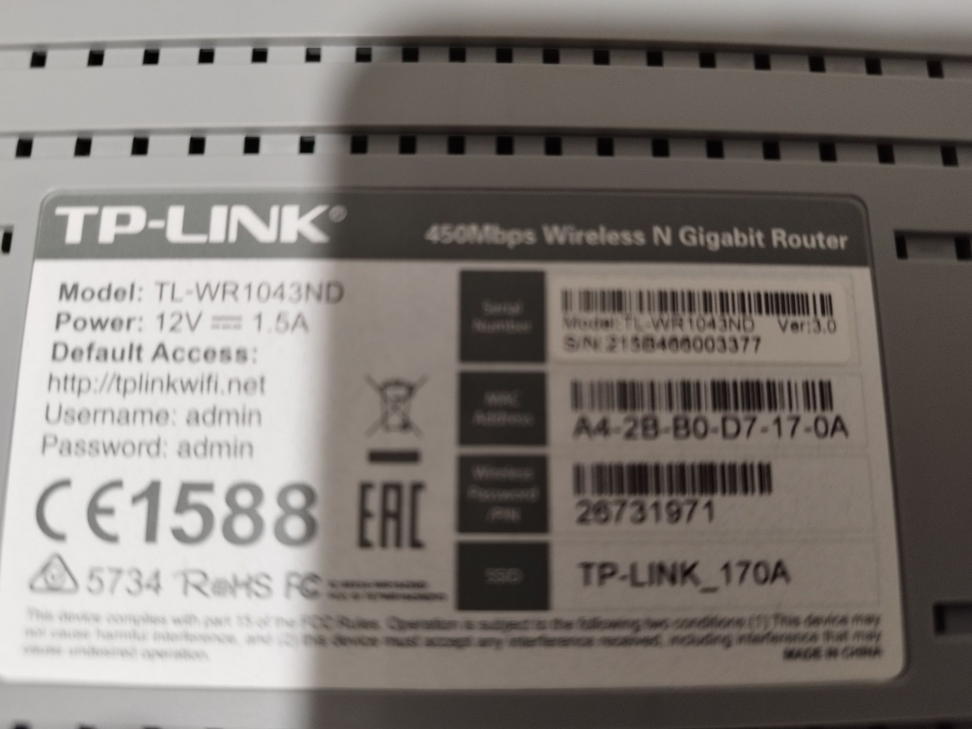 Router wifi TP LINK