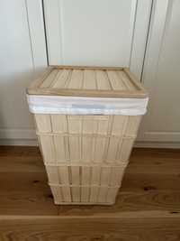 Ikea Brankis kosz na pranie bieliznę sosnowy drewniany