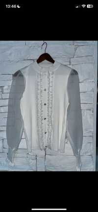 Biały elegancki sweter