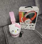 Słuchawki nauszne Hello Kitty Sanrio różowe białe nowe od ręki