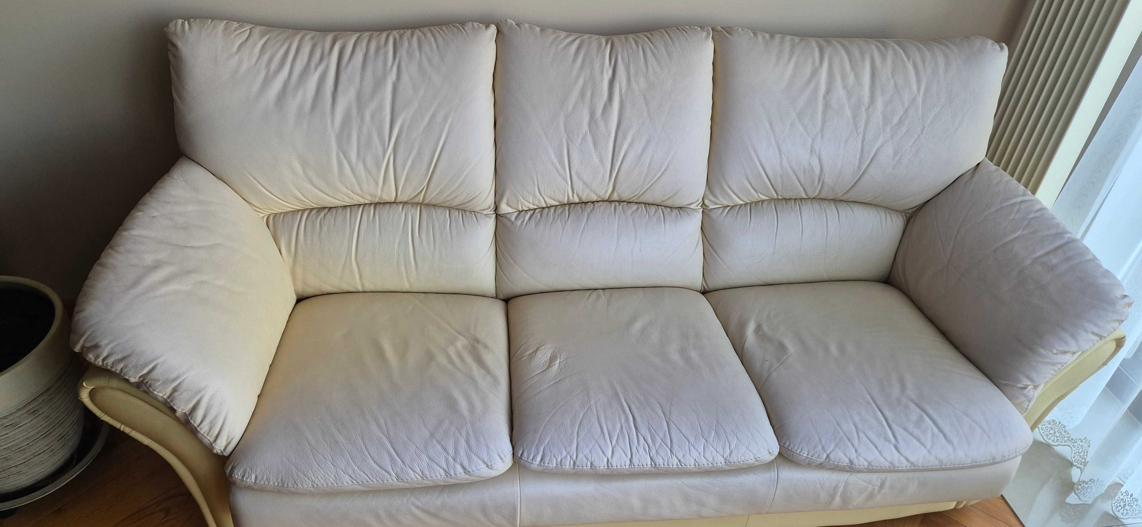 Komplet skórzany (kanapa/sofa oraz fotel)