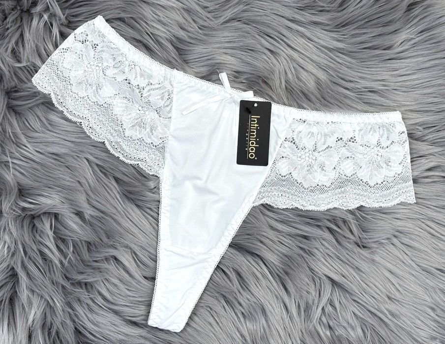 M L XL XXL stringi majtki koronka Intimidao ecru