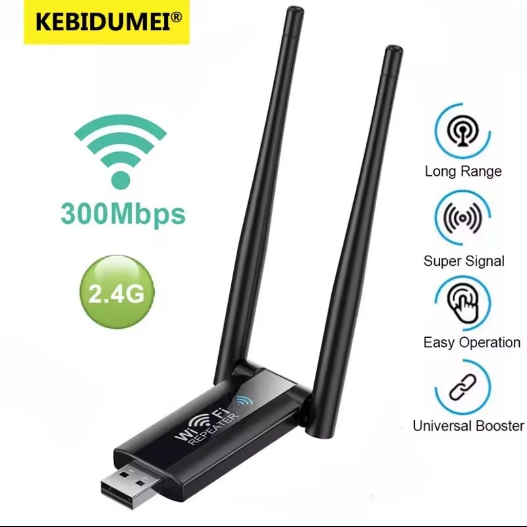 USB Wi-Fi ретранслятор 300МБ/с, Підсилювач Wi-Fi сигналу, репитер