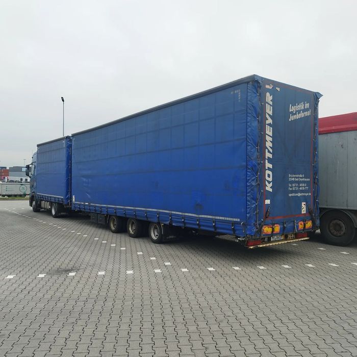 H&W 59000 zł netto Tridem tandem 3 osiowy firanka