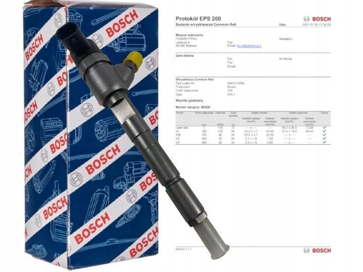 WTRYSKI FIAT OPEL 1.3 CDTI JTD 0445110083 0445110183 WYDRUK