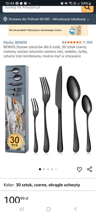 zestaw sztućcy 30szt nowe