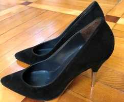 Туфлі чорні замшеві (натуральна шкіра)