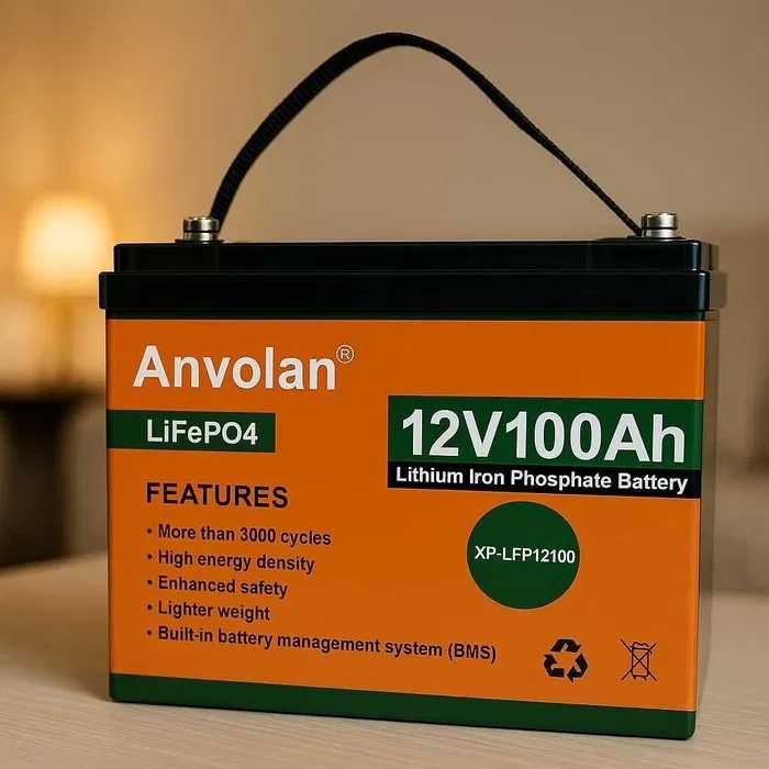 Акумулятор Anvolan LiFePO4 12.8V 100Ah з BMS | Новий | В наявності