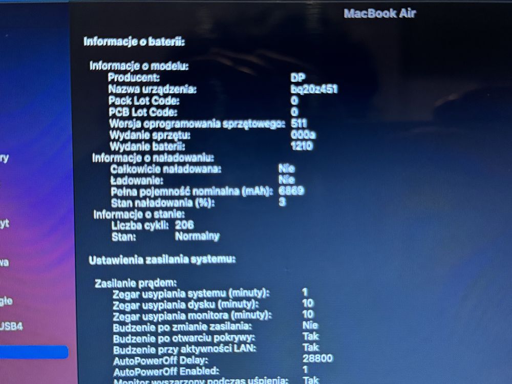 MacBook Air 13.3 A1466 i5 8GB ram 128GB 2017 Caly komplet