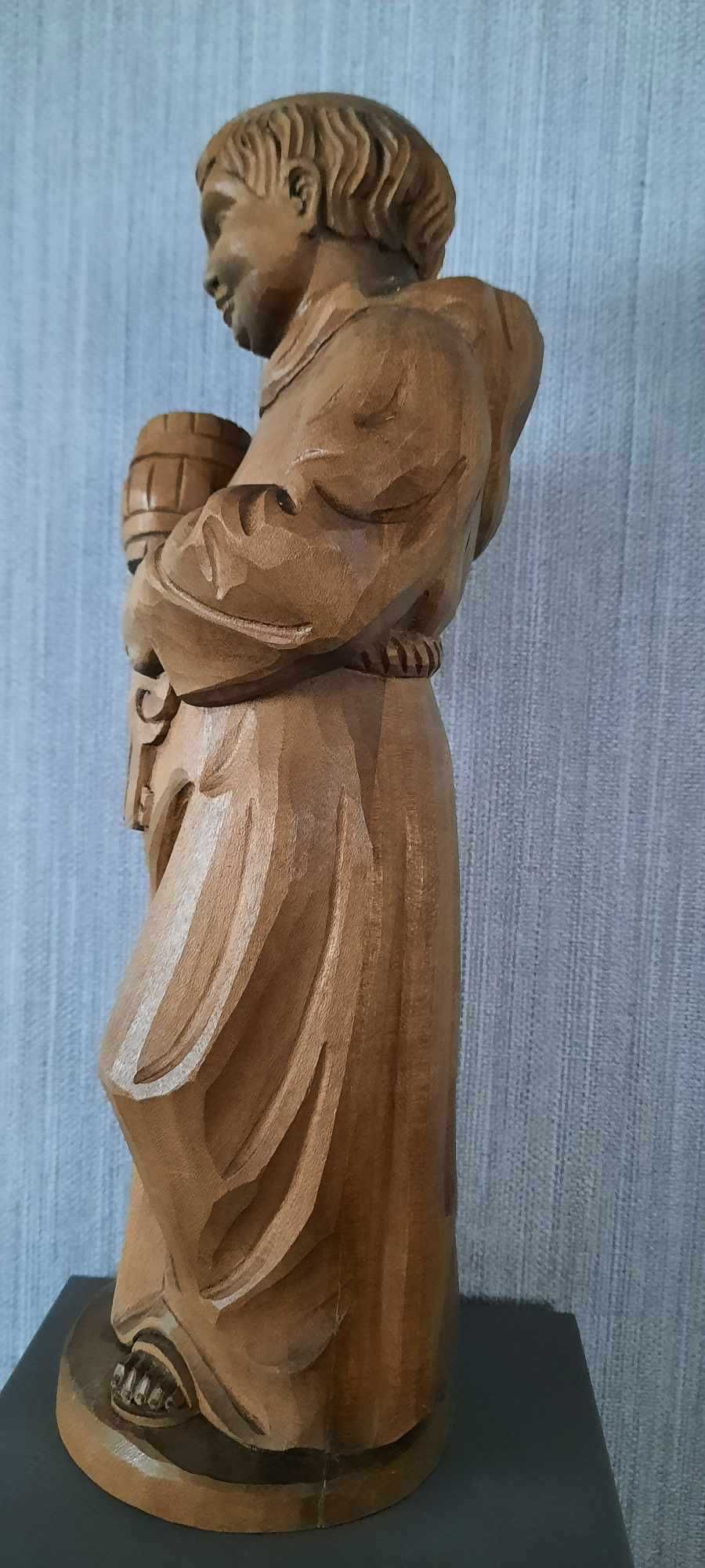 Drewniana rzeźba Mnich lata 60-te