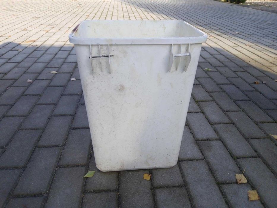 Kosz na śmieci wiadro plastikowe wiaderko pojemnik białe 25l 42cm