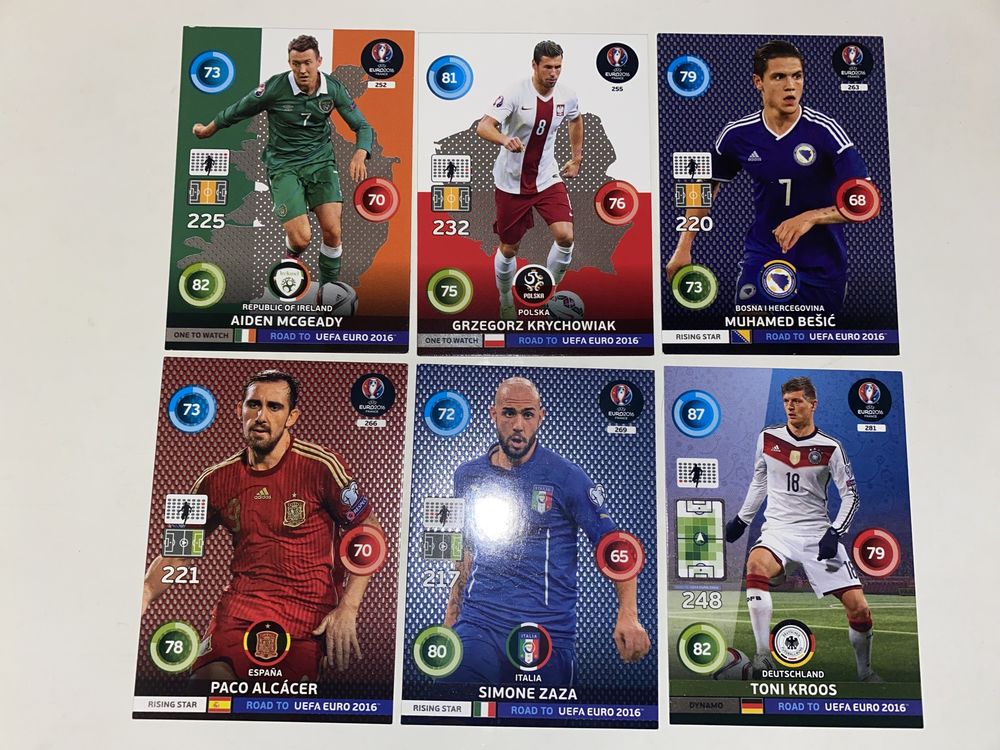 18 kart specjalnych Panini Road to Euro 2016