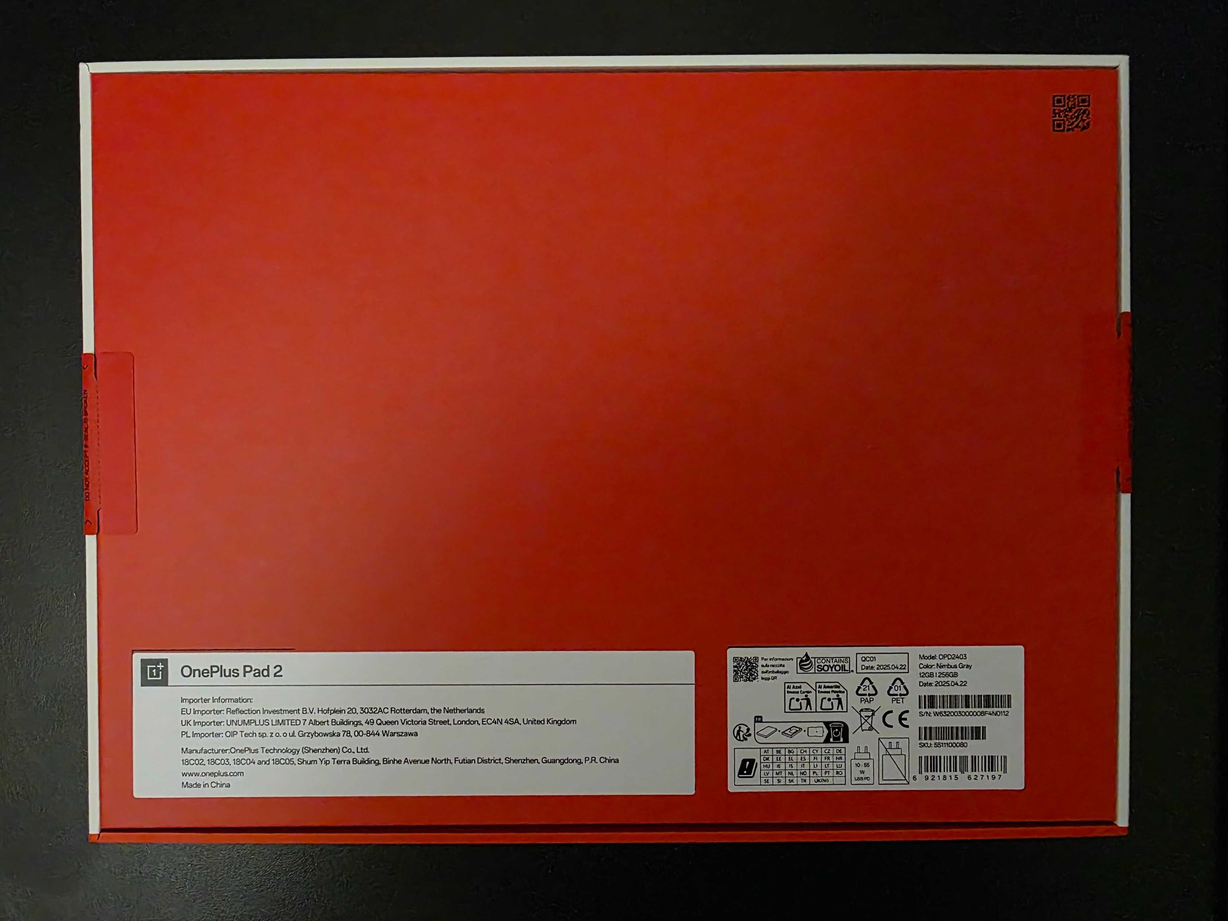 Tablet OnePlus Pad 2 256GB/12GB RAM, Nowy