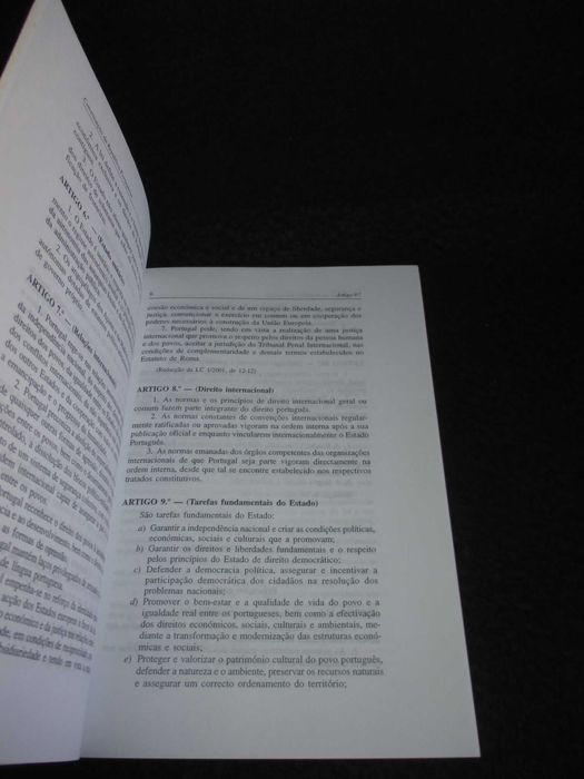 Livro Constituição da República Portuguesa 2002