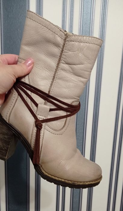 Жіночі шкіряні ботіночки (осінь/зима), розмір 35,5 36