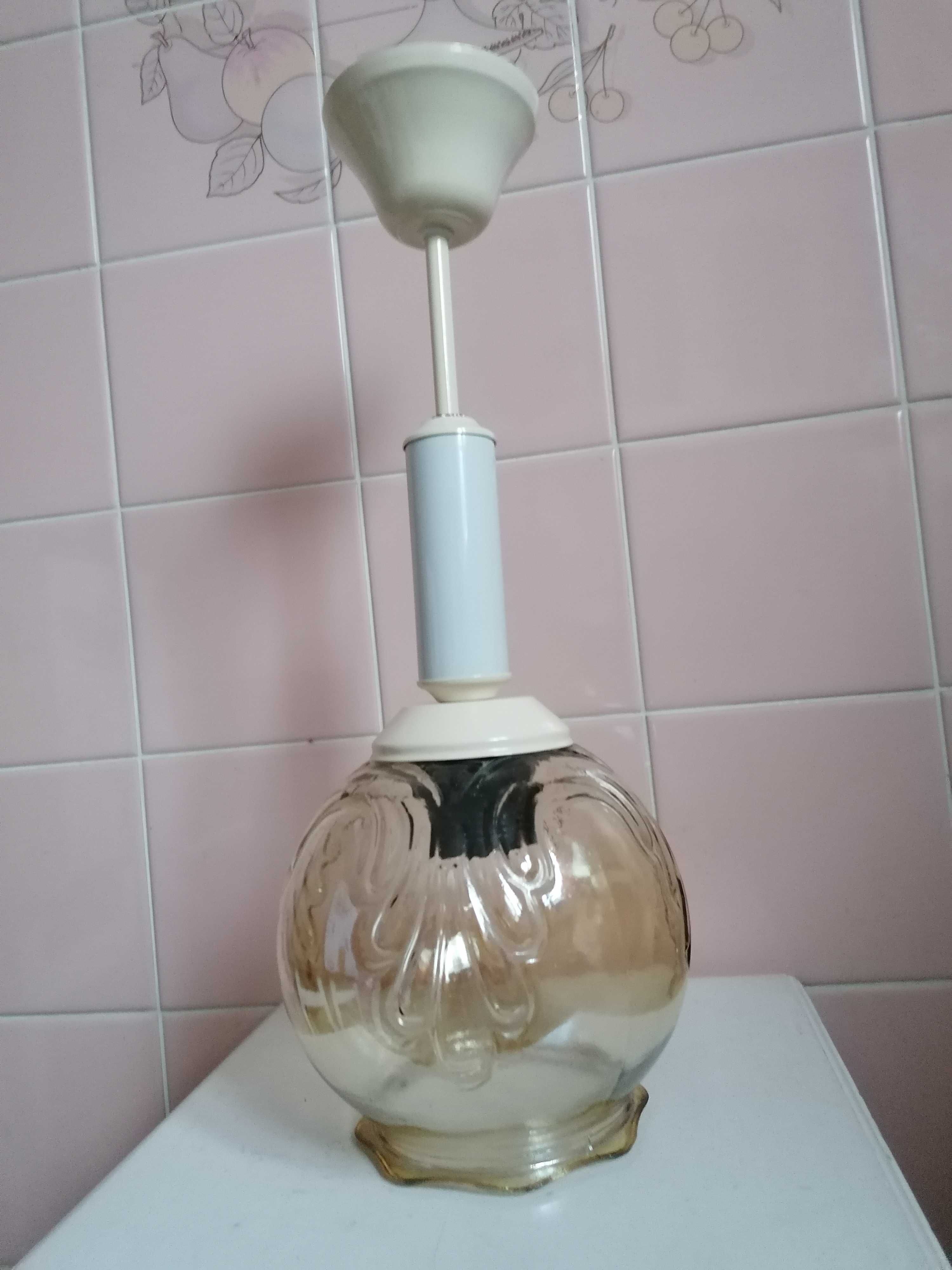 Lampa zwisająca na dużą żarówkę - klosz przeźroczysty