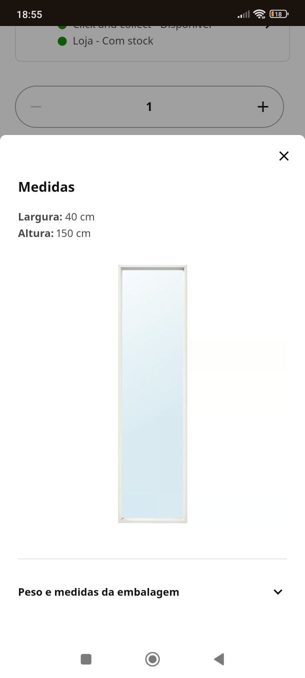 Espelho branco IKEA