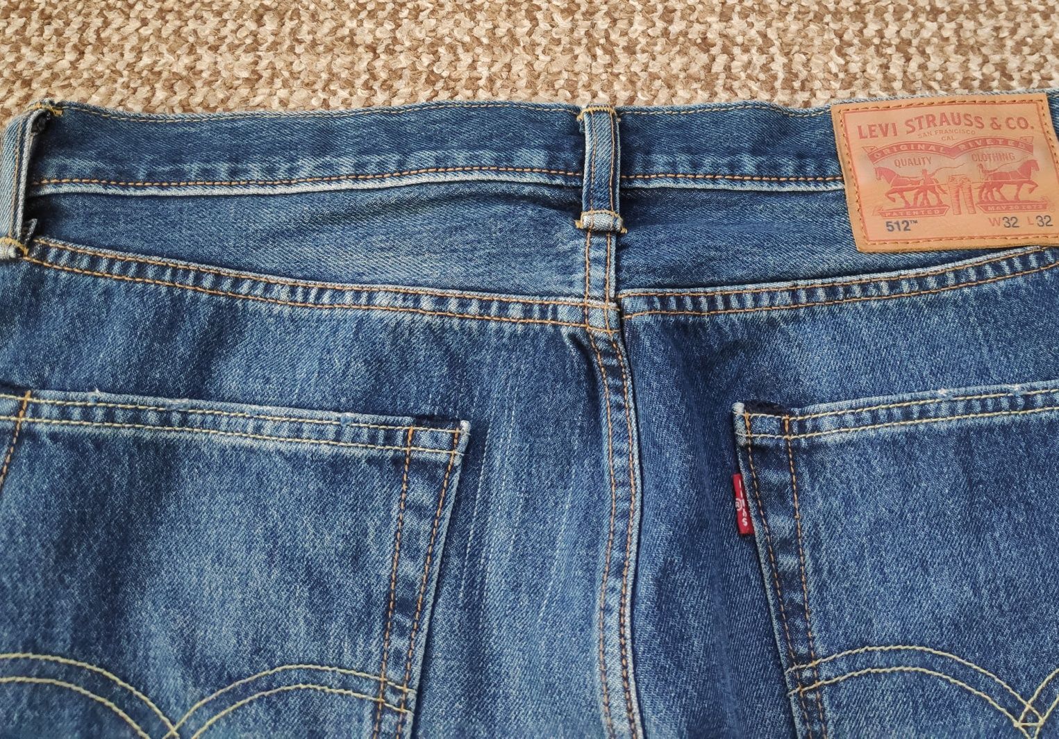 Levi's 512 рвані джинси slim tapered fit оригінал W32 L32