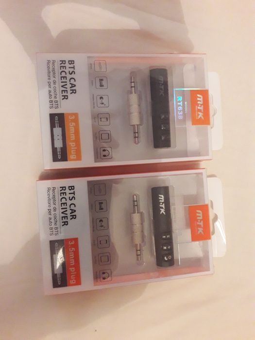 Novo Receptor Áudio Bluetooth 
- Adaptador 3.5mm, macho/ macho