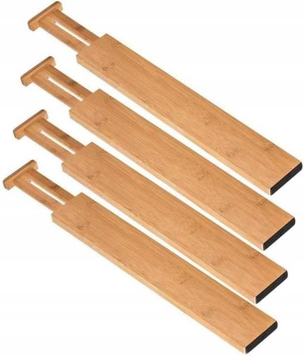 4x organizer do szuflady szuflad separator przegrody bambusowe