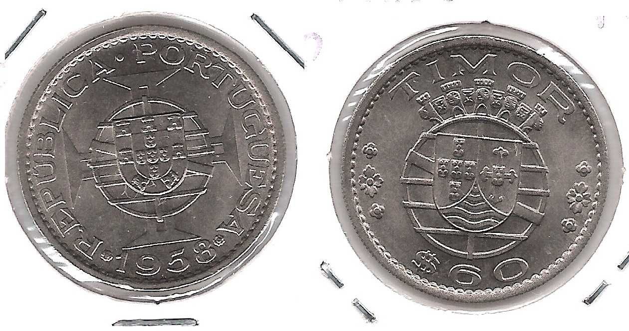 Timor - 60 Centavos - 1958 - Nao circulada