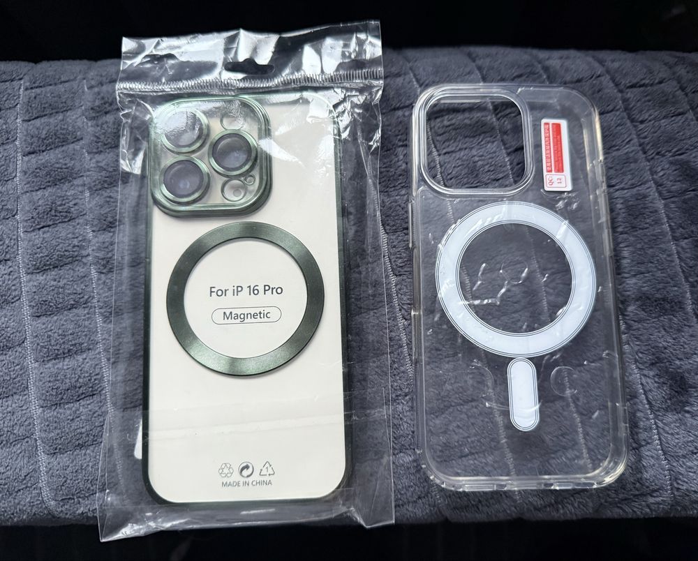 Etui 2x zielone i przezroczyste Magsafe Iphone 16 pro
