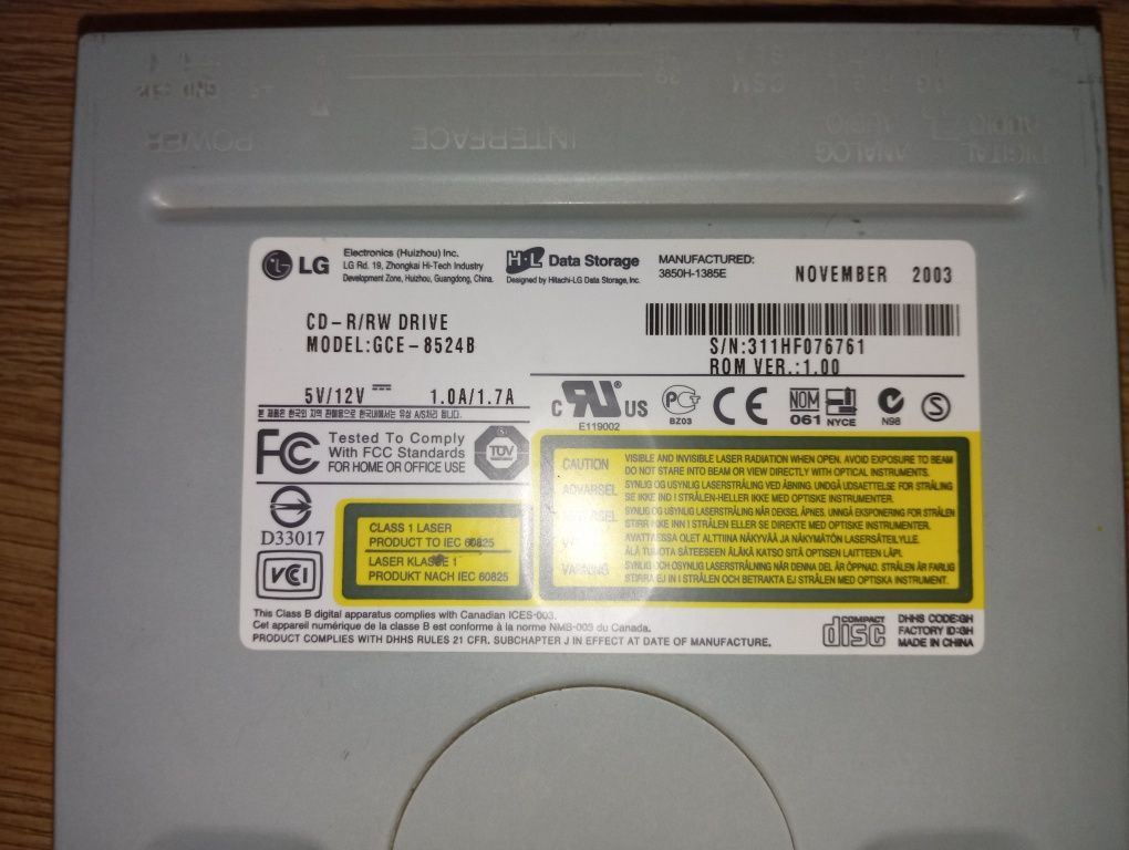 CD-R/RW привод LG model GCE-8524B