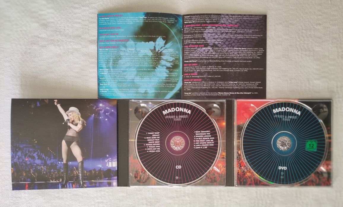 CD + DVD  Madona  -  Sticki & Sweet Tour