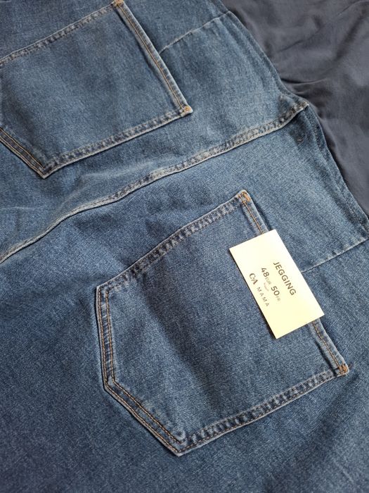 Spodnie jeansy jegginsy ciążowe C&A Mama 48