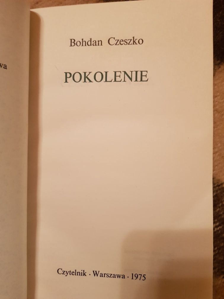 Bohdan Czeszko Pokolenie Czytelnik 1975