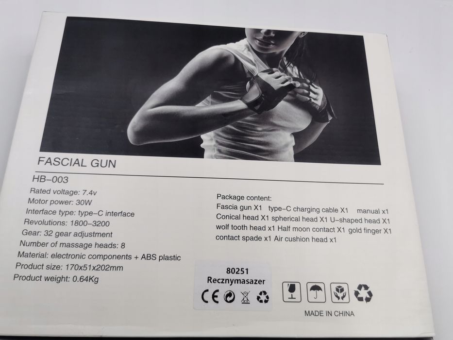 Pistolet Do Masażu Mięśni Fascial Gun Hb-003