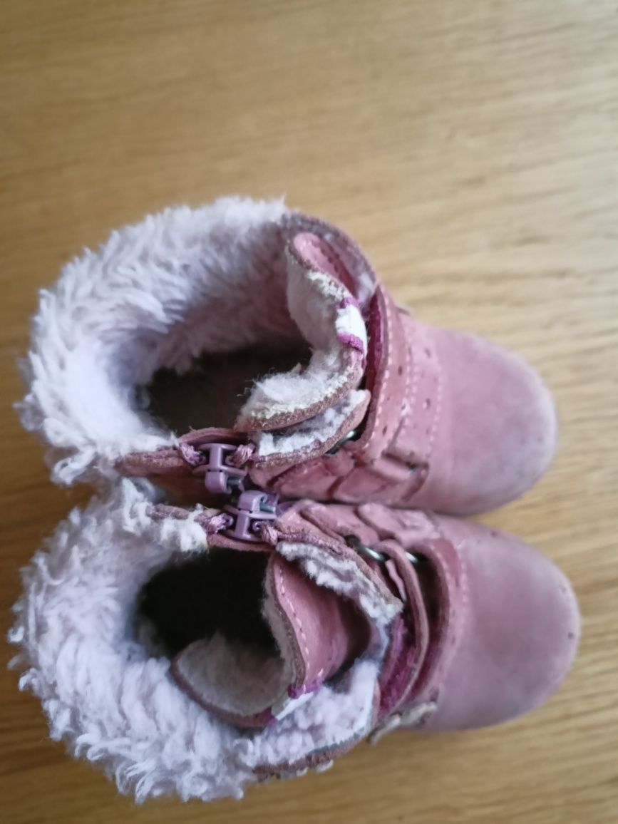 Lasocki 20 skórzane buty zimowe dziewczynka z futerkiem