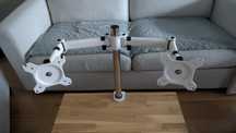 Duronic uchwyt na dwa monitory poziomo, vesa 10x10,