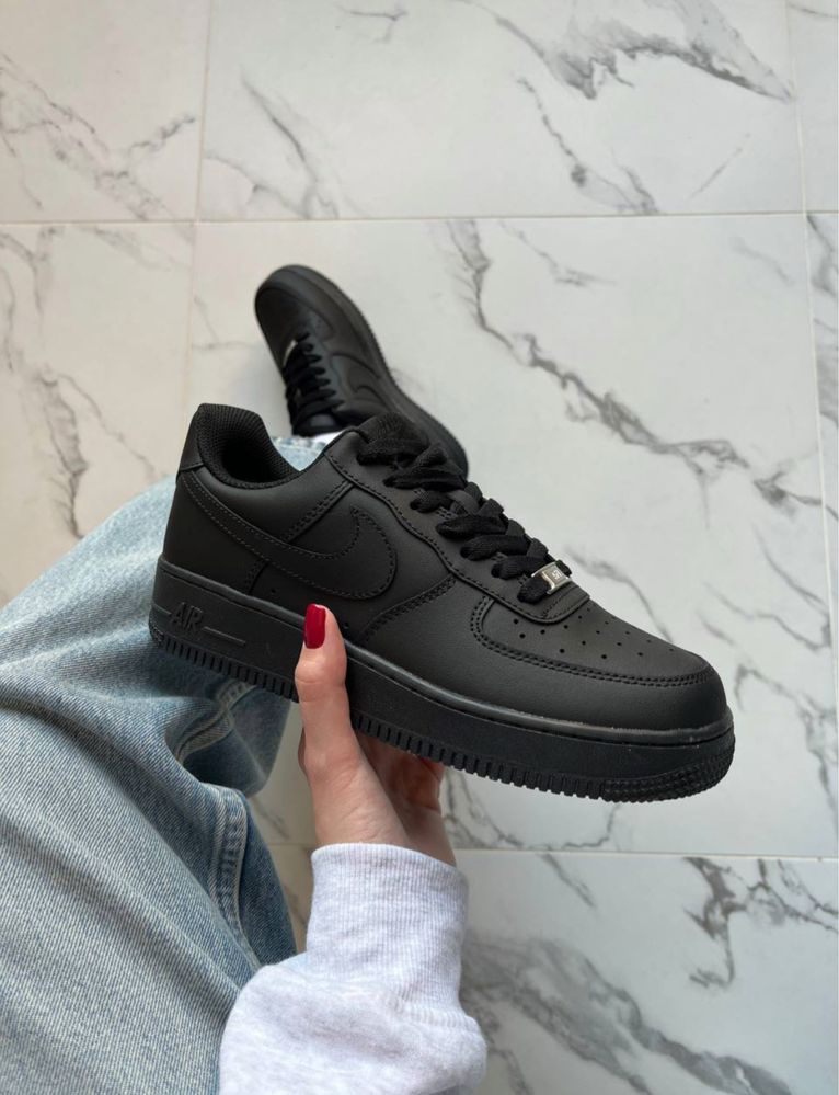 Чорні форси, Nike Air Force 1 Low Black, чорні найк аір форси,еір форс