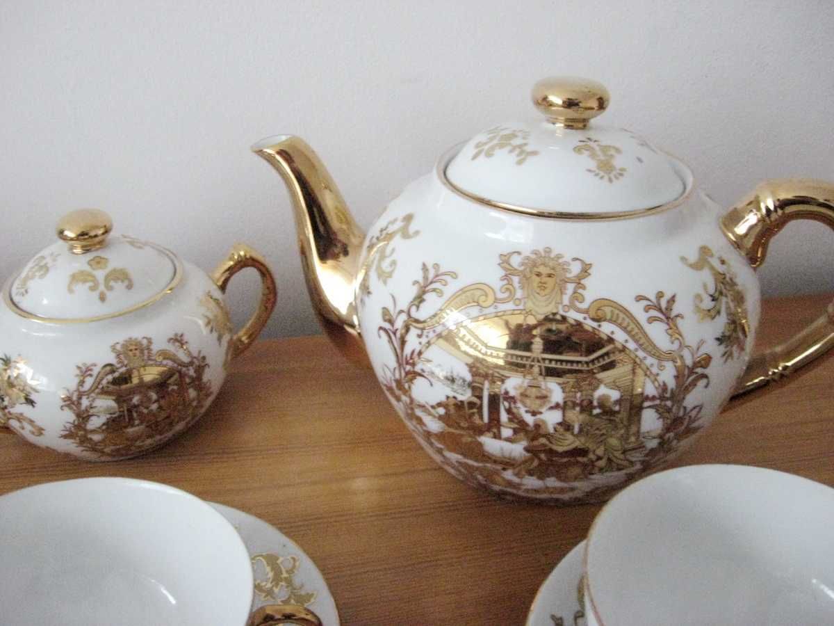 Porcelana Chińska Zestaw Kawowy bardzo cienka porcelana
