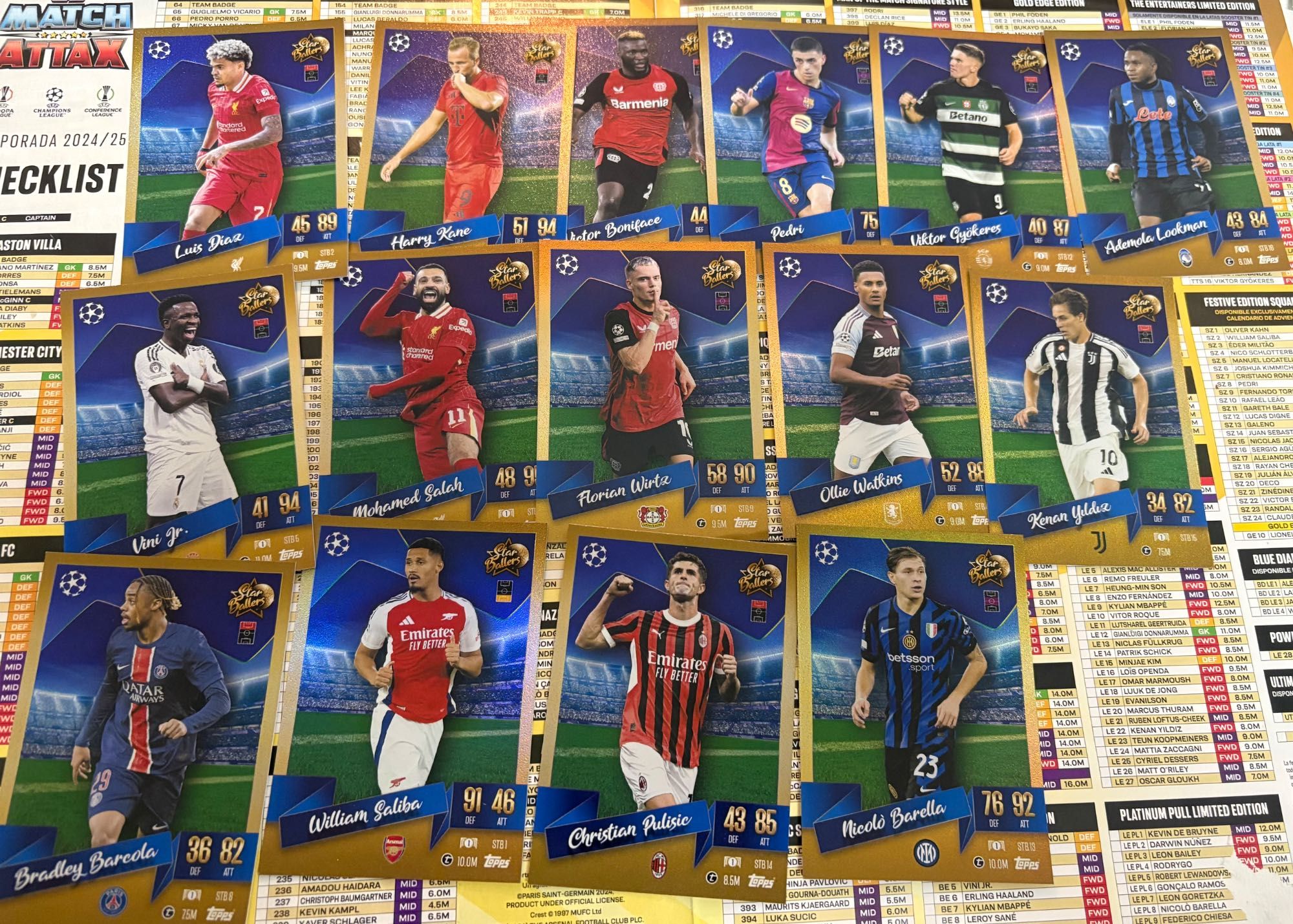 Cartas Match attax 24/25