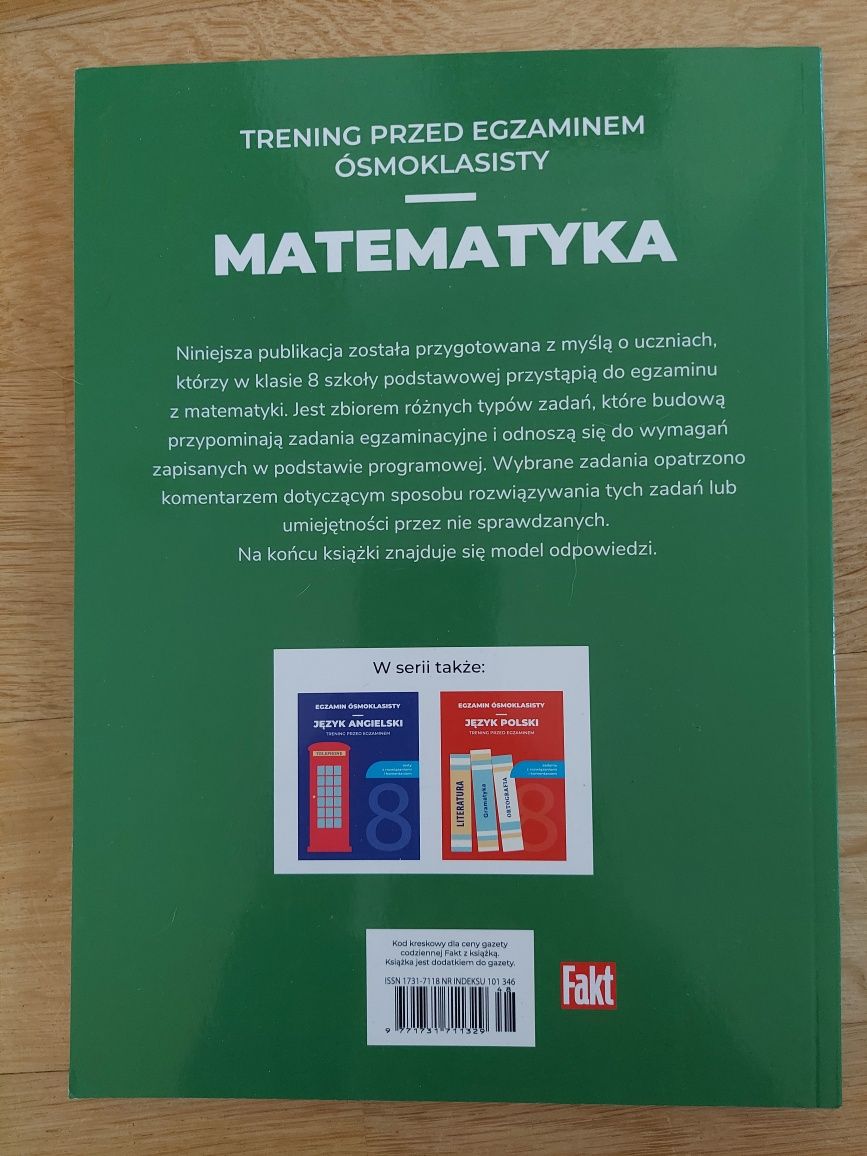 Zestaw arkuszy egzaminacyjnych i ćwiczeń - egzamin ósmoklasisty