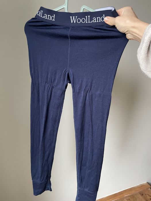 Komplet merino wełna woolland 122-128 getry bluzka