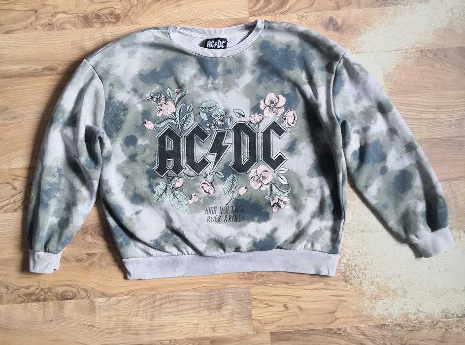 Bluza Damska AC DC M | High Voltage Kwiaty | Tie Dye Vintage Rock |
