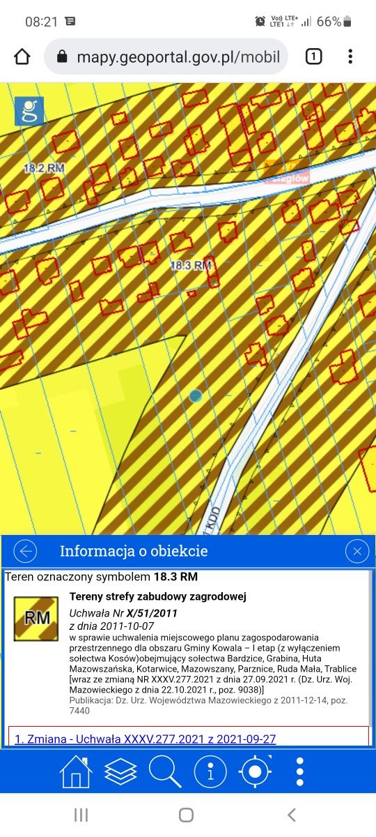 Działka Radom Trablice pow 1850 m2