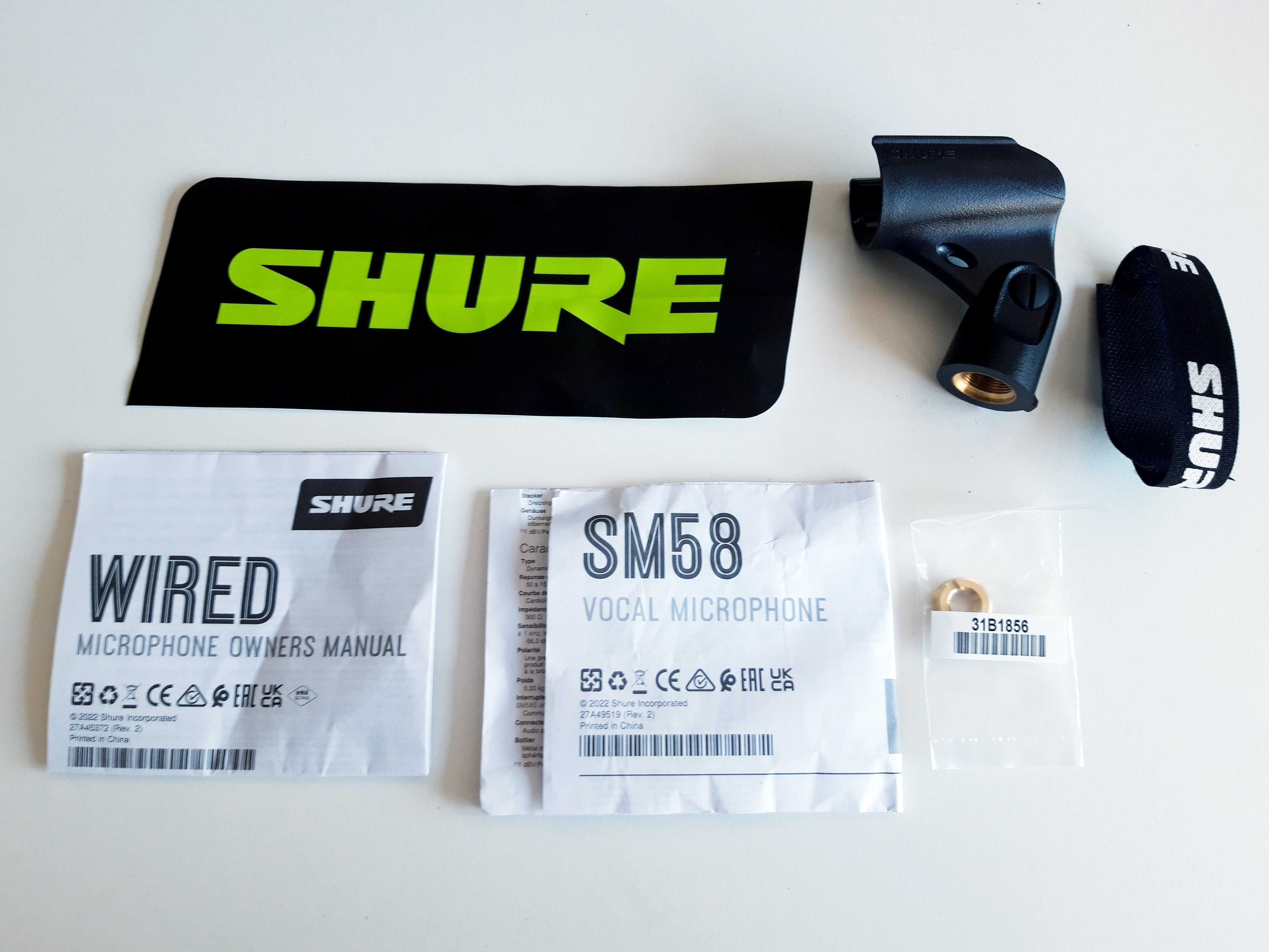 Microfone Shure SM58 + bolsa original (como novo)