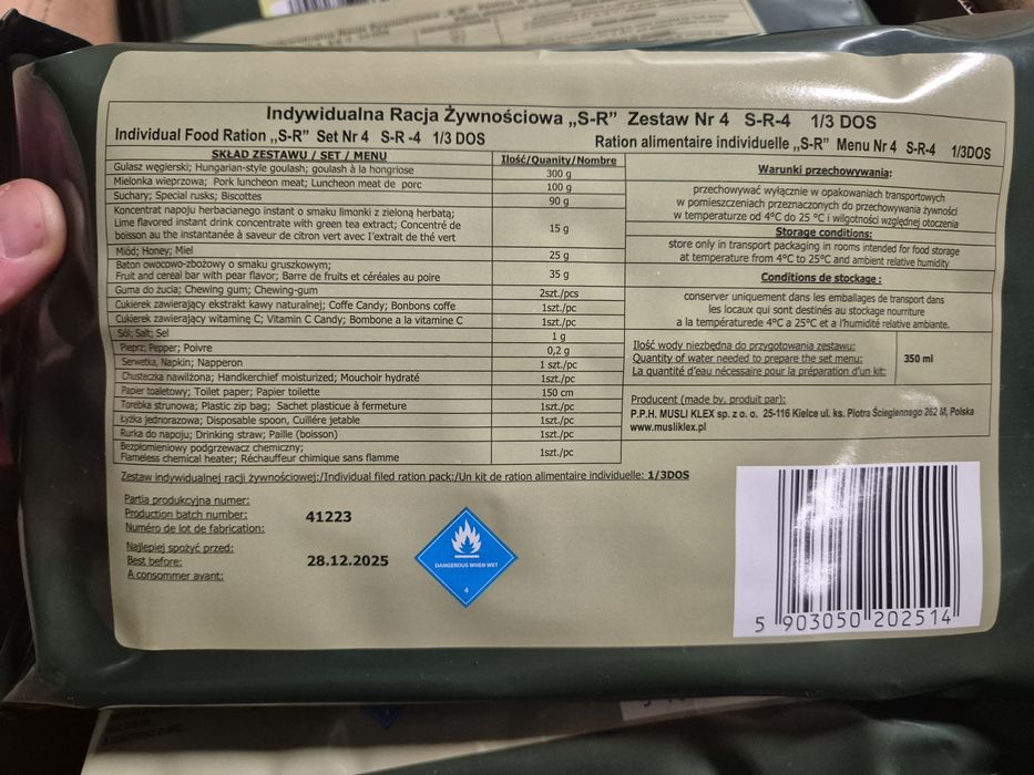 Rację żywnościowe SRG