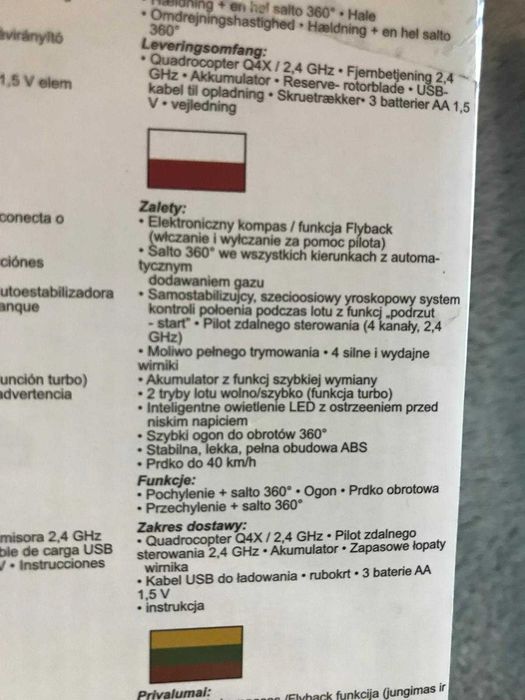 Quadrocopter Q4X Jamara dron outlet nowy nieużywany