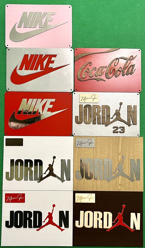 Placas de parede Nike Jordan Coca-Cola Harley