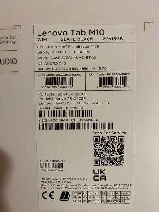 Планшет Lenovo tab m10 2+16 gb