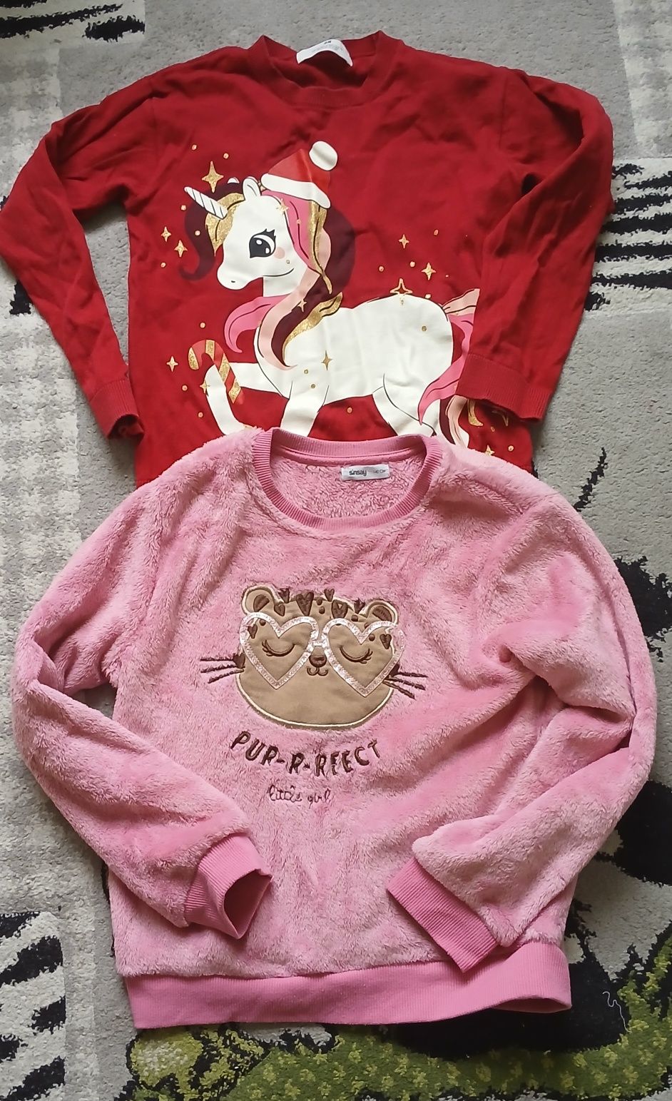 Bluzy dziewczęce w rozmiarze 134/140, 5 sztuk