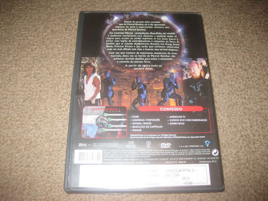 DVD "Mortal Kombat: Aniquilação" de John R. Leonetti/Raro!