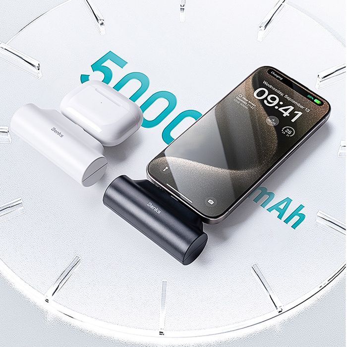 Benks Power bank 5000mAh PB15 Mini - Typ C - czarny