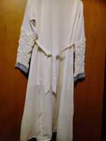 Vestido comprido tamanho único, solto, mangas tiradas